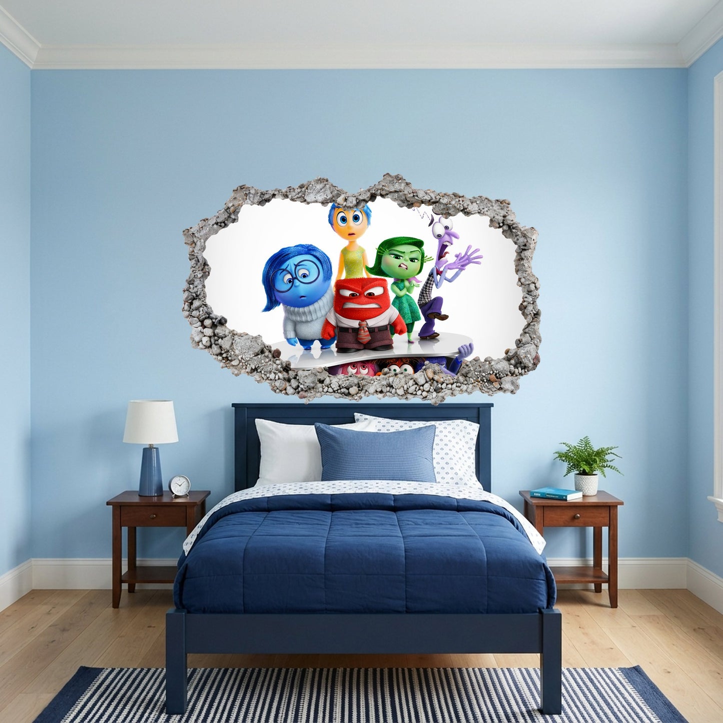 Inside Out 2 Disney Pixar Vinyl Mural Smashed Brick Decal 289