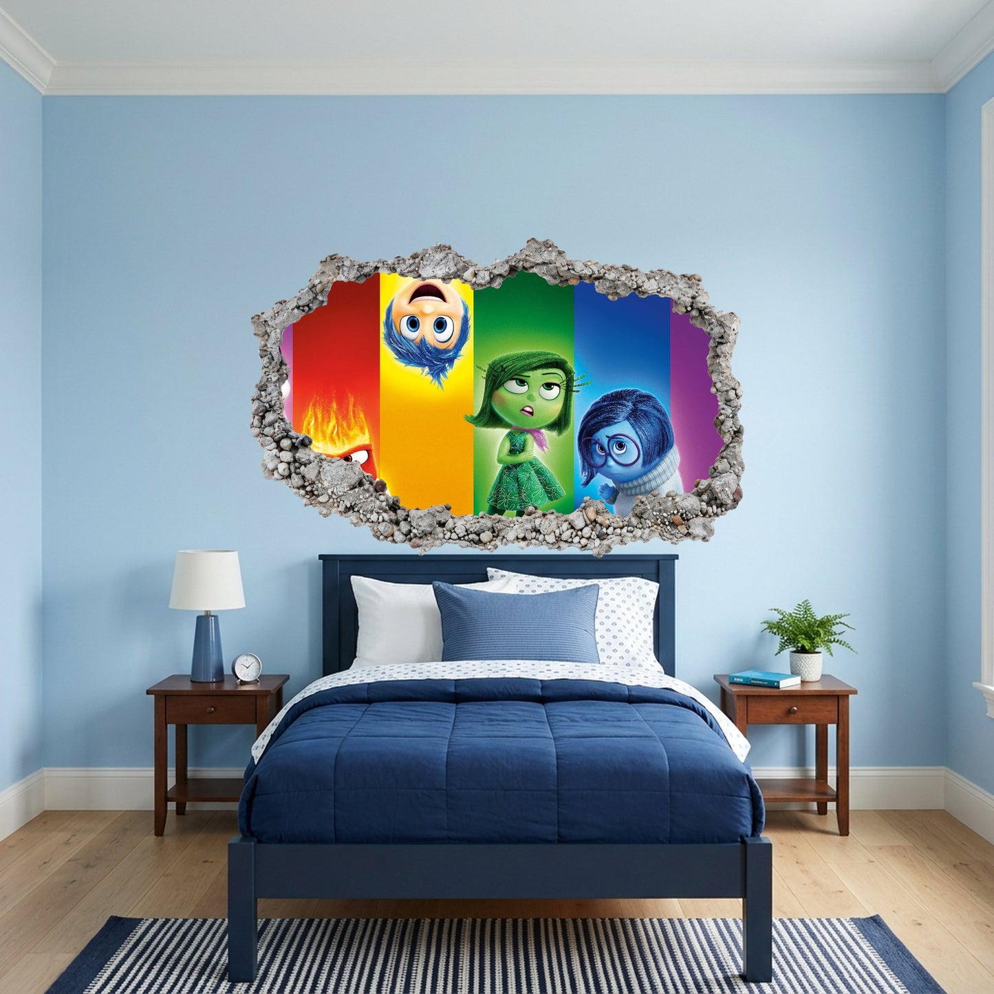 Inside Out 2 Disney Pixar Wall Art Sticker Smashed Brick Decal 318