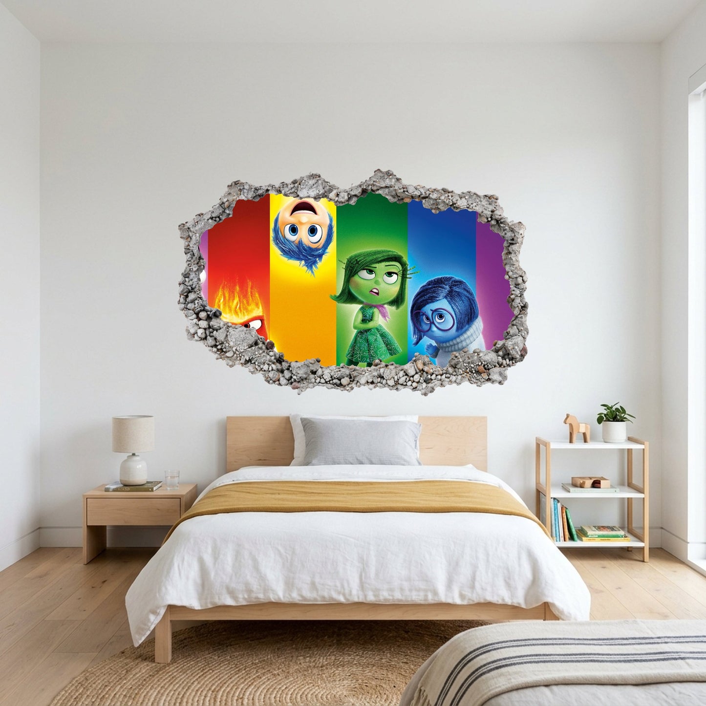 Inside Out 2 Disney Pixar Wall Art Sticker Smashed Brick Decal 318