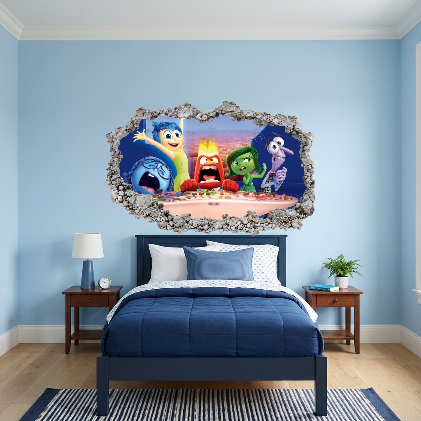 Inside Out 2 Movie Emotions Bedroom Decor 3D Wall Hole Decal 286