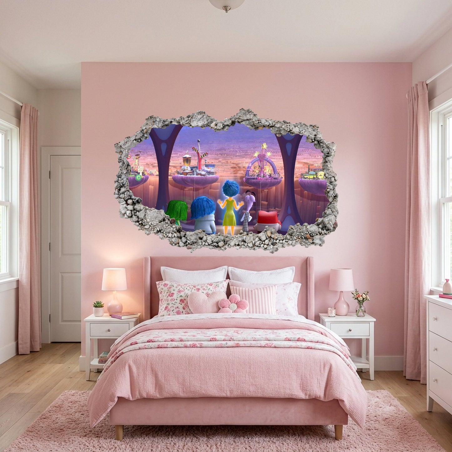 Inside Out 2 Movie Emotions Bedroom Decor Playroom Art Decal 274