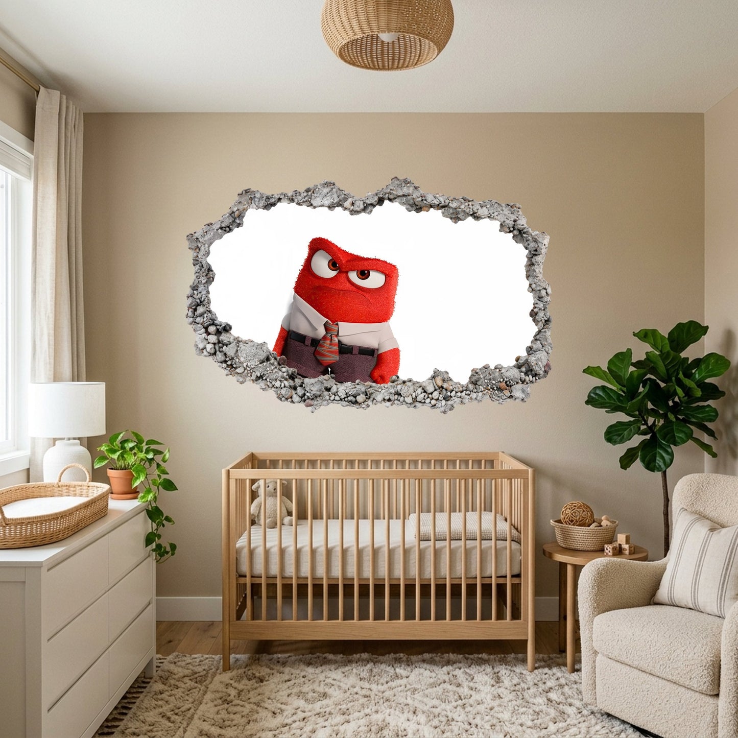 Inside Out 2 Movie Emotions Kids Room Decor 3D Effect Sticker 328