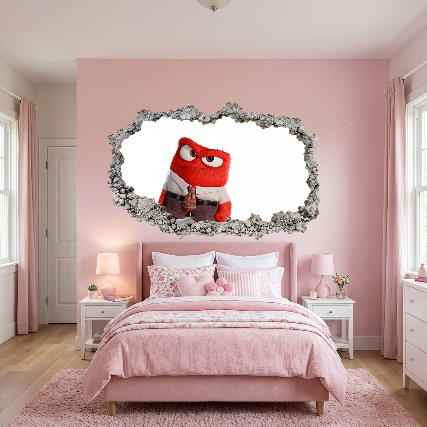 Inside Out 2 Movie Emotions Kids Room Decor 3D Effect Sticker 328