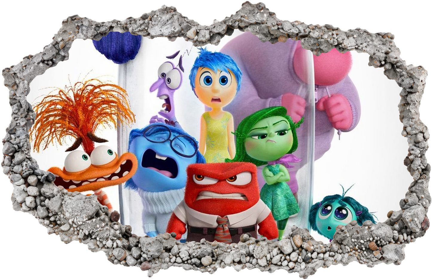 Inside Out 2 Movie Emotions Kids Room Decor Vinyl Mural 326