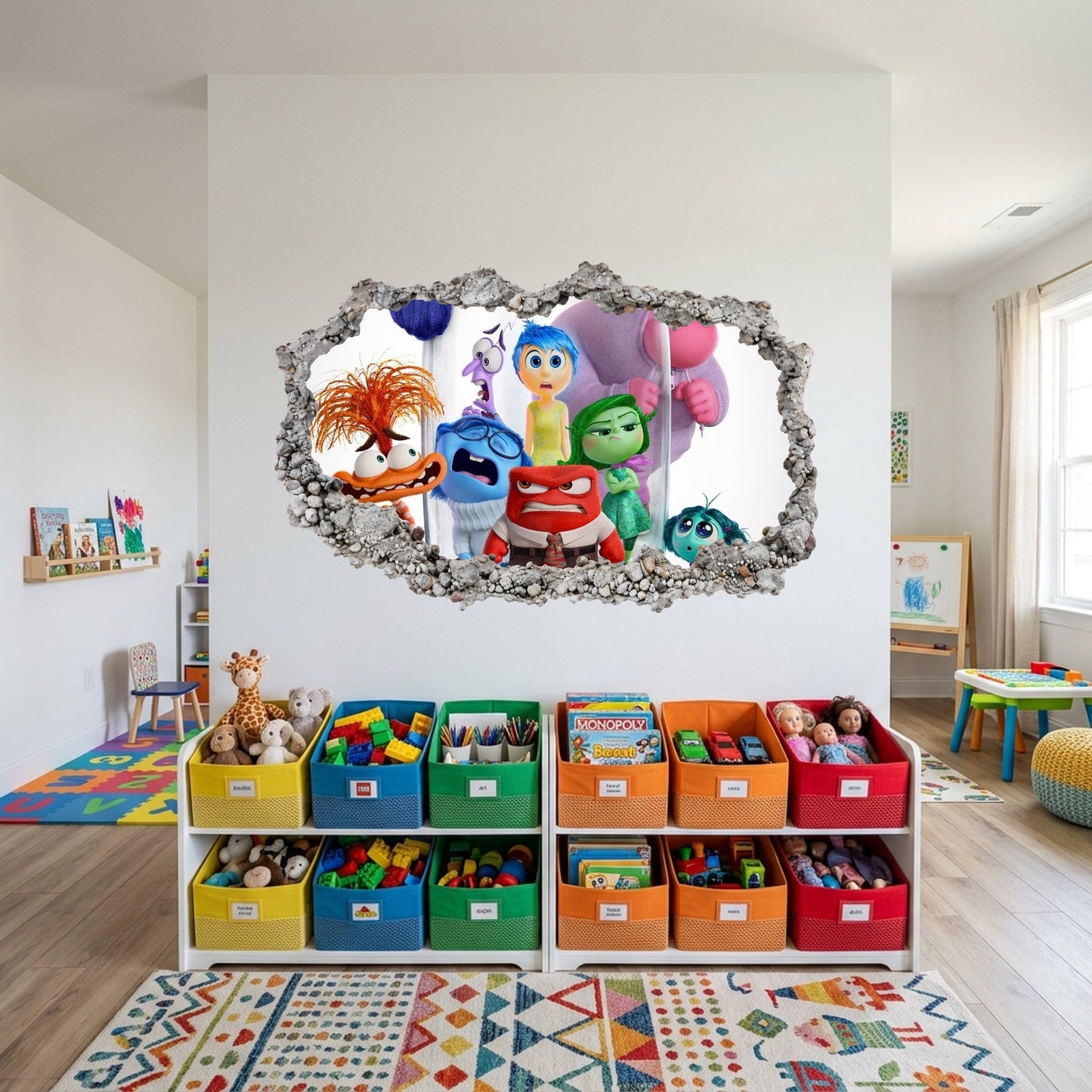 Inside Out 2 Movie Emotions Kids Room Decor Vinyl Mural 326