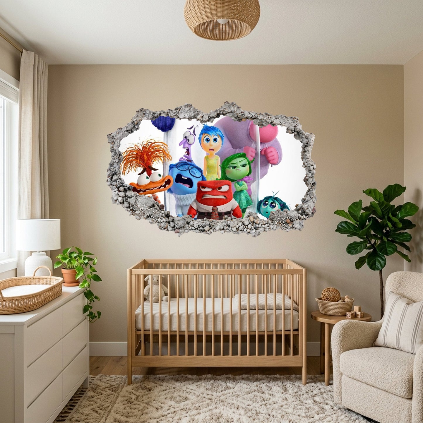 Inside Out 2 Movie Emotions Kids Room Decor Vinyl Mural 326