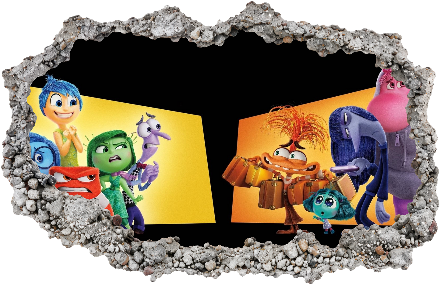 Inside Out 2 Movie Emotions Nursery Wall Art Bedroom Decor 311