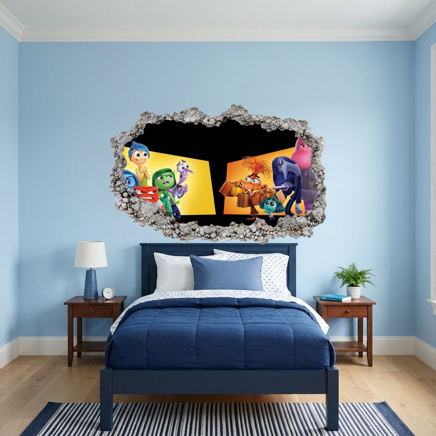 Inside Out 2 Movie Emotions Nursery Wall Art Bedroom Decor 311