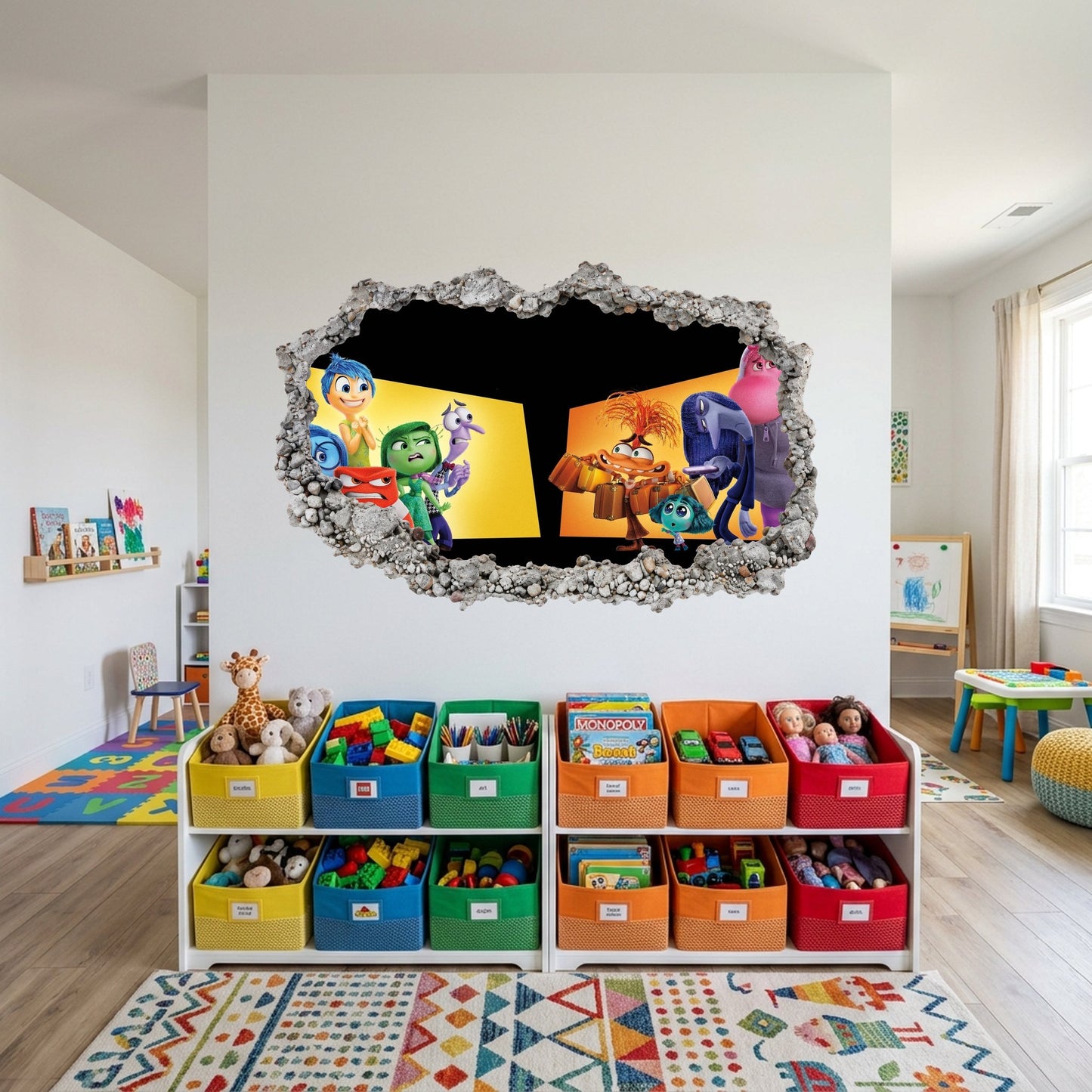 Inside Out 2 Movie Emotions Nursery Wall Art Bedroom Decor 311