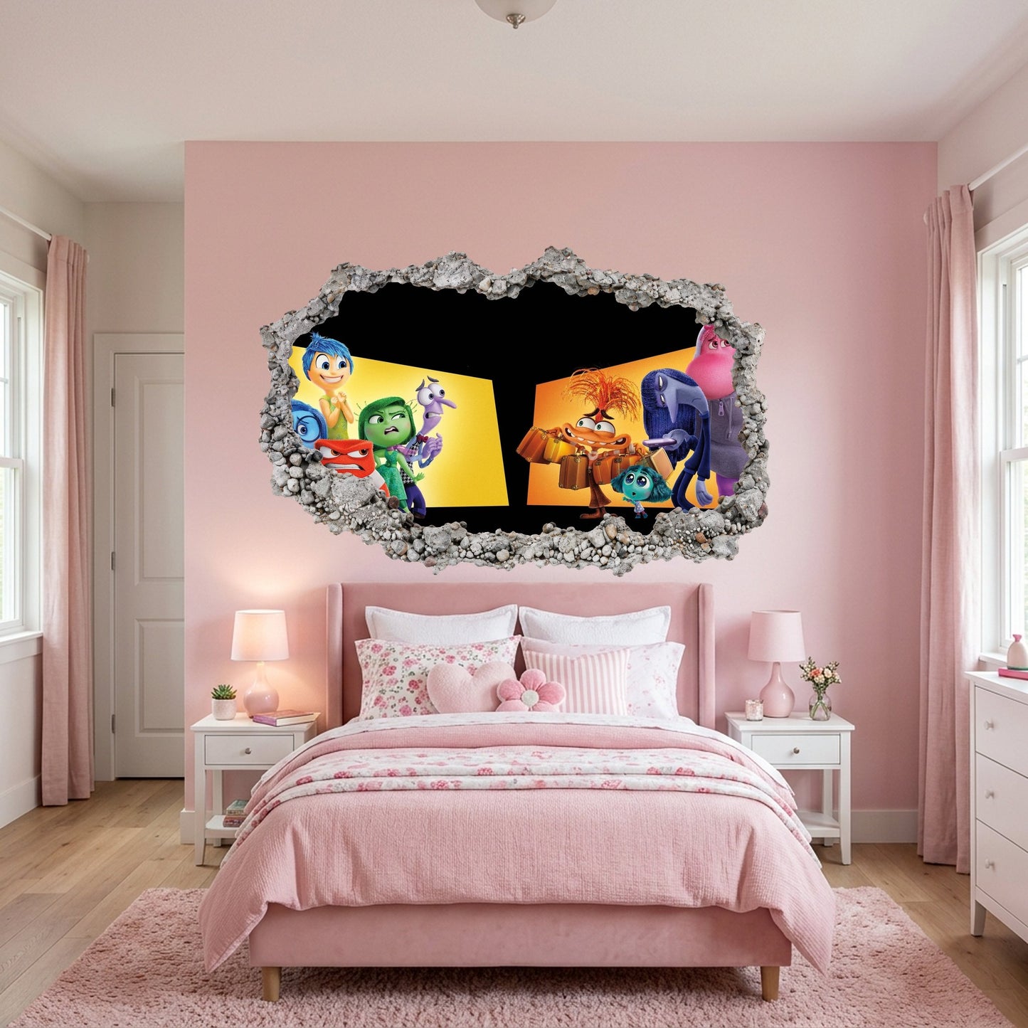 Inside Out 2 Movie Emotions Nursery Wall Art Bedroom Decor 311