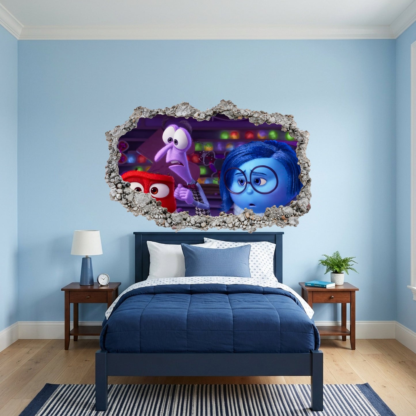 Inside Out 2 Movie Emotions Smashed Brick Decal Kids Room Decor 279