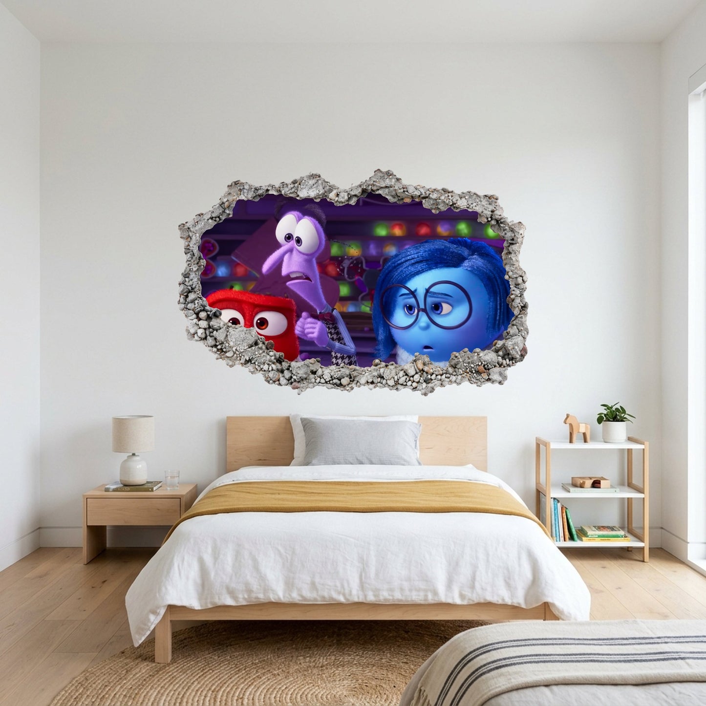 Inside Out 2 Movie Emotions Smashed Brick Decal Kids Room Decor 279