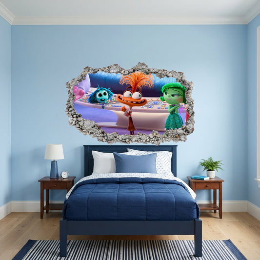 Inside Out 2 Movie Emotions Vinyl Mural Bedroom Decor 336