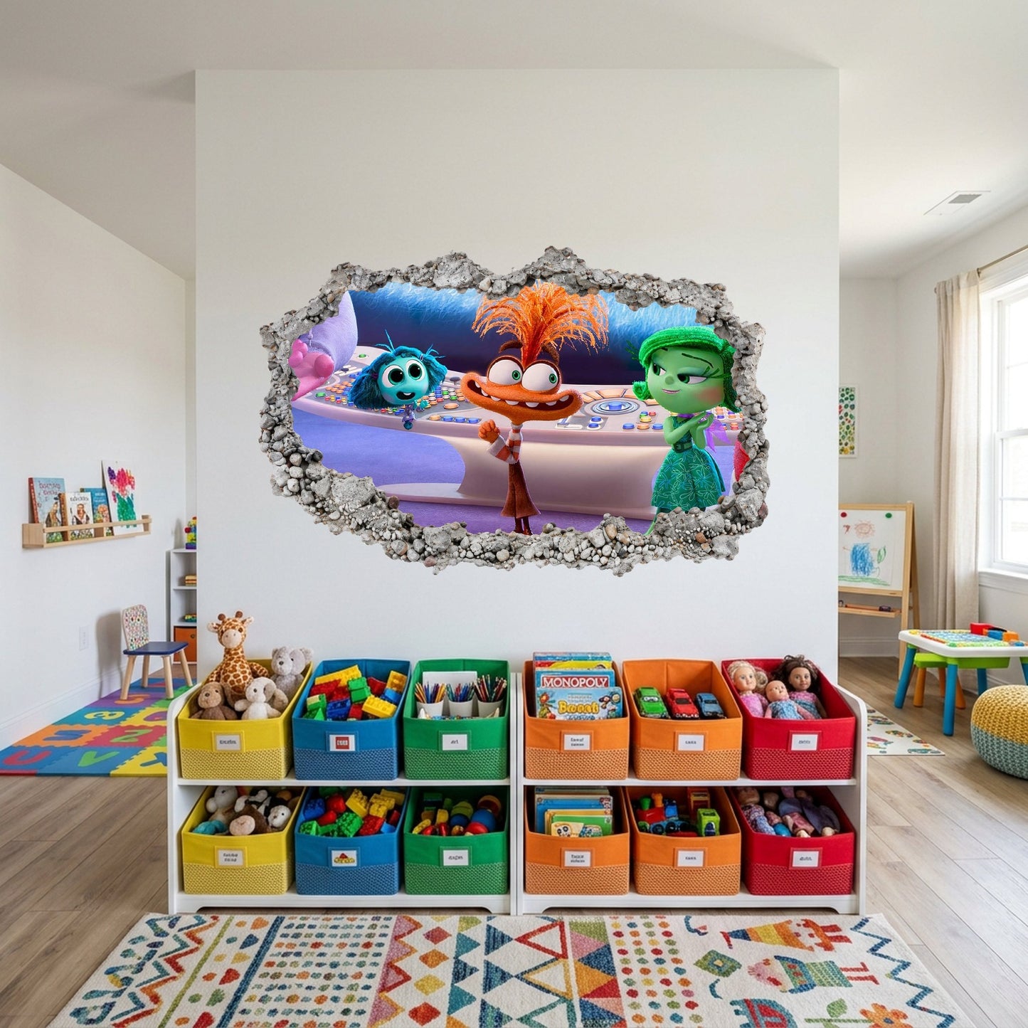 Inside Out 2 Movie Emotions Vinyl Mural Bedroom Decor 336