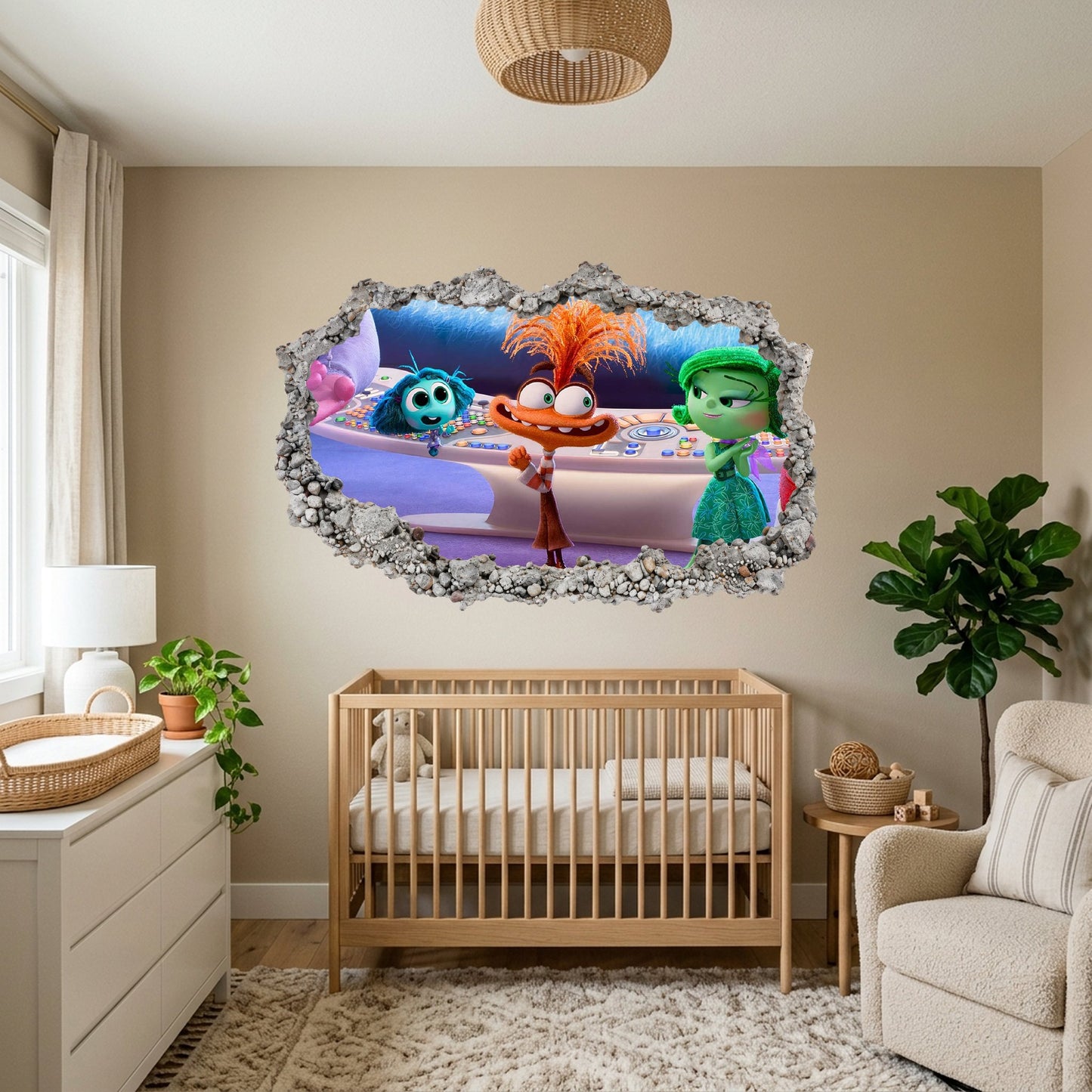 Inside Out 2 Movie Emotions Vinyl Mural Bedroom Decor 336