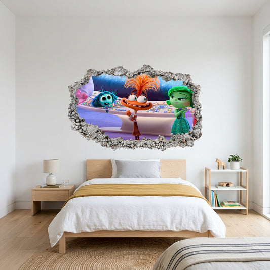 Inside Out 2 Movie Emotions Vinyl Mural Bedroom Decor 336
