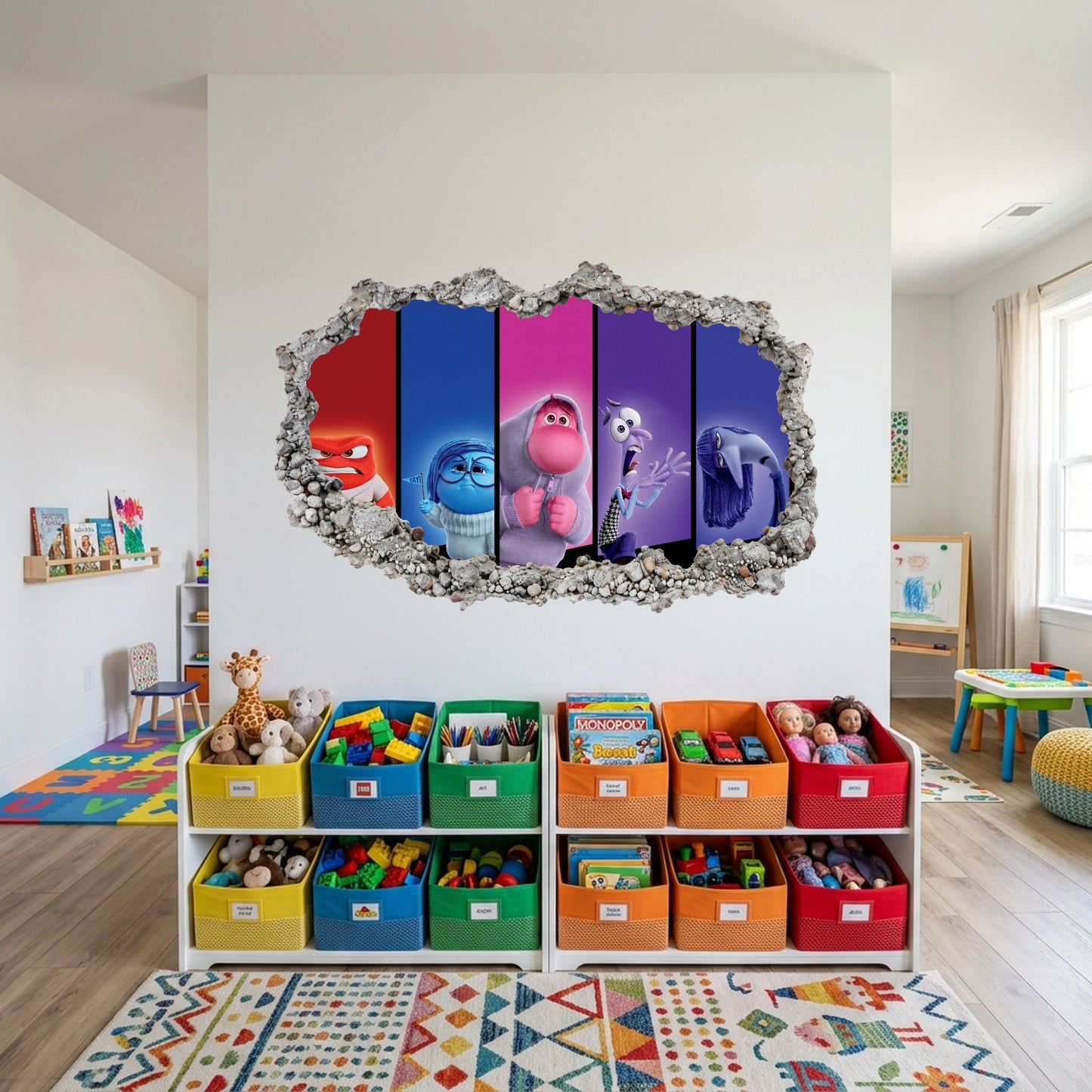Inside Out Joy Anxiety 3D Effect Sticker Kids Room Decor 307