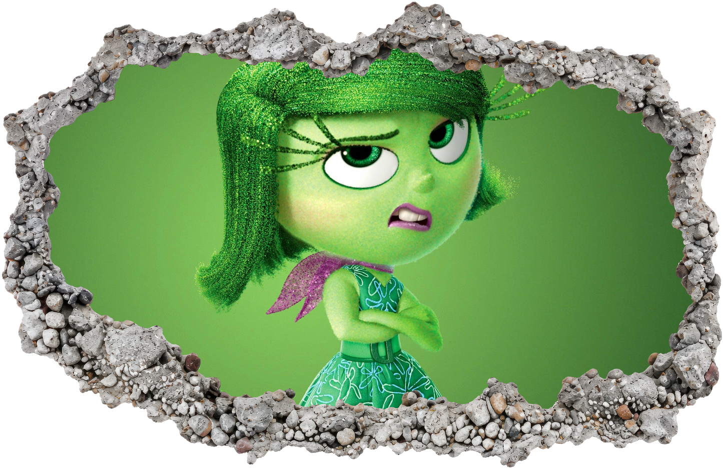 Inside Out Joy Anxiety 3D Wall Hole Decal Bedroom Decor 322
