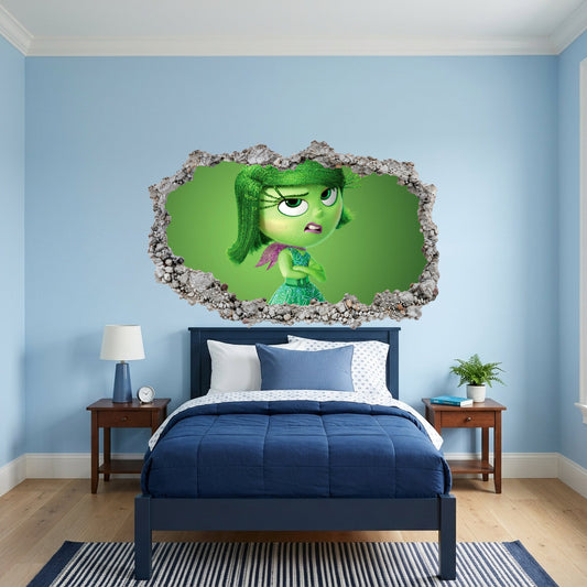 Inside Out Joy Anxiety 3D Wall Hole Decal Bedroom Decor 322