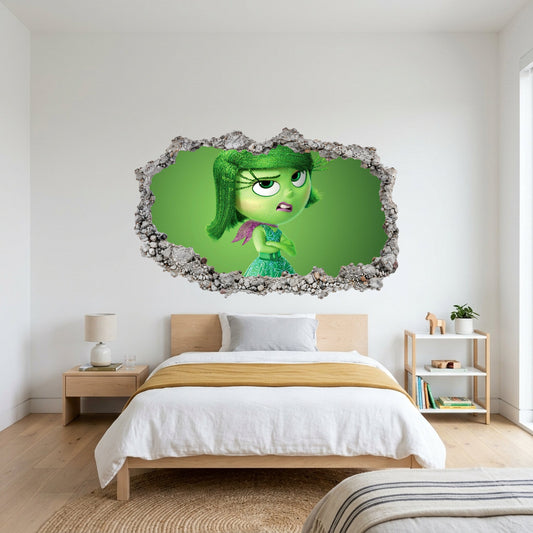 Inside Out Joy Anxiety 3D Wall Hole Decal Bedroom Decor 322