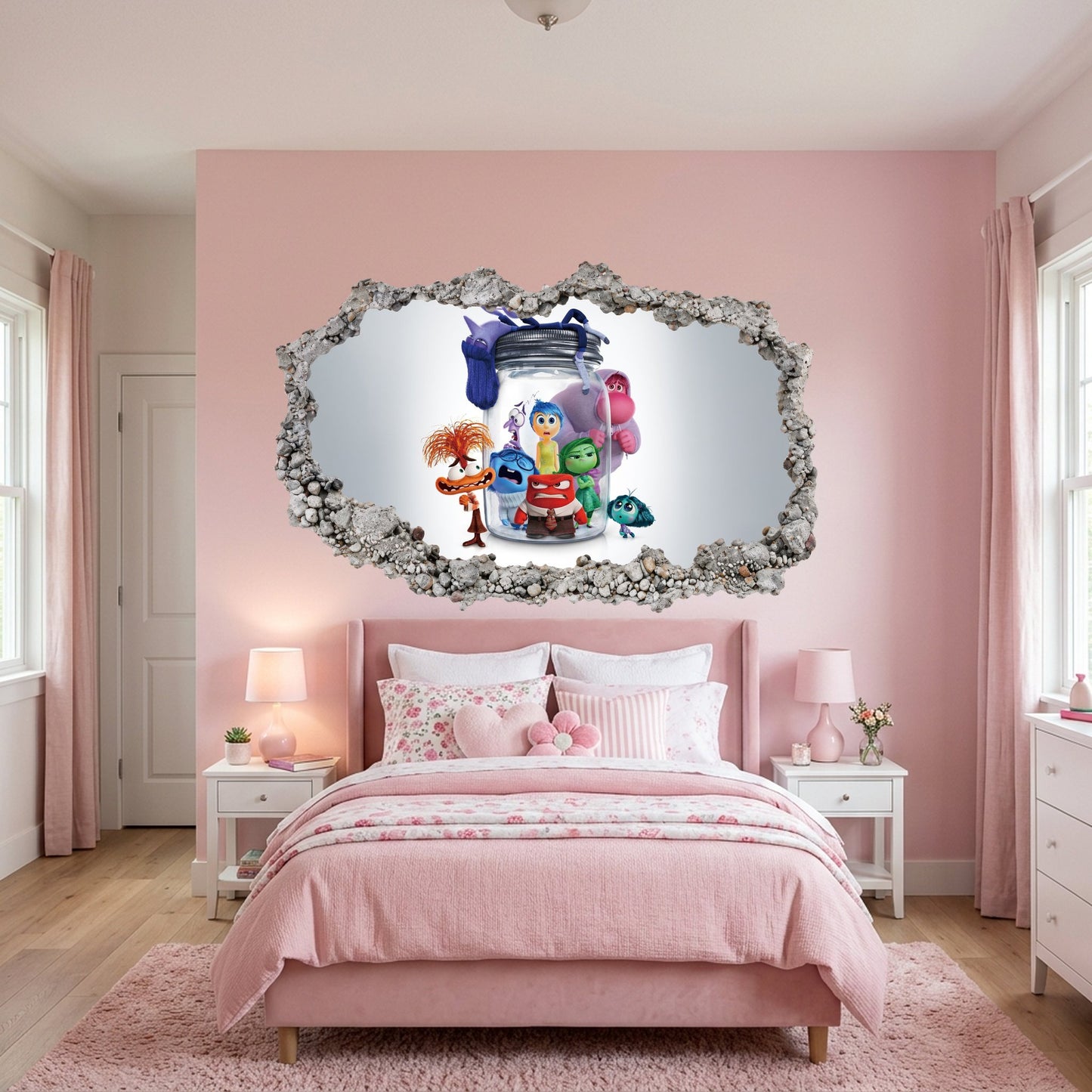 Inside Out Joy Anxiety Kids Room Decor Playroom Art Decal 285