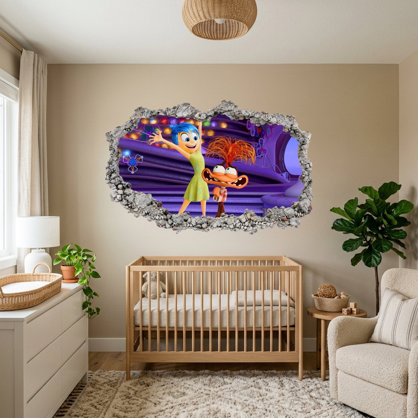Inside Out Joy Anxiety Kids Room Decor Wall Art Sticker 331