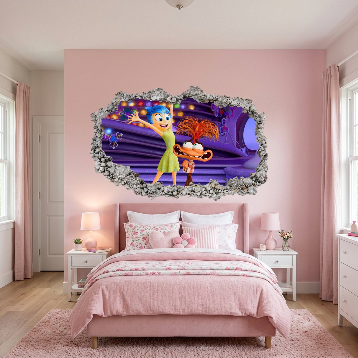 Inside Out Joy Anxiety Kids Room Decor Wall Art Sticker 331