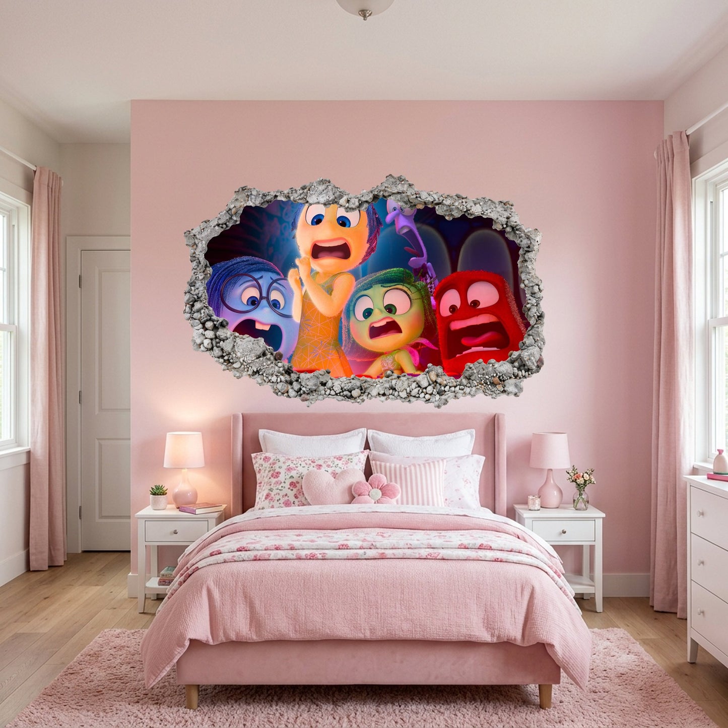 Inside Out Joy Anxiety Nursery Wall Art 3D Effect Sticker 304