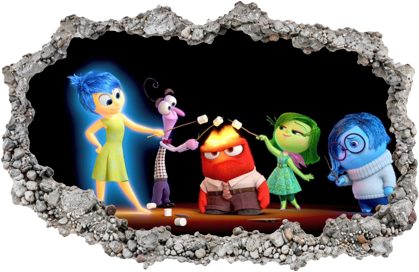 Inside Out Joy Anxiety Nursery Wall Art Vinyl Mural 283