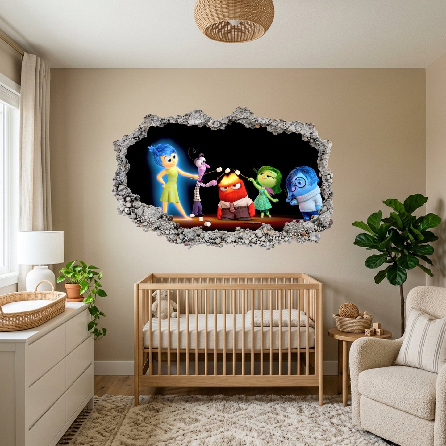 Inside Out Joy Anxiety Nursery Wall Art Vinyl Mural 283