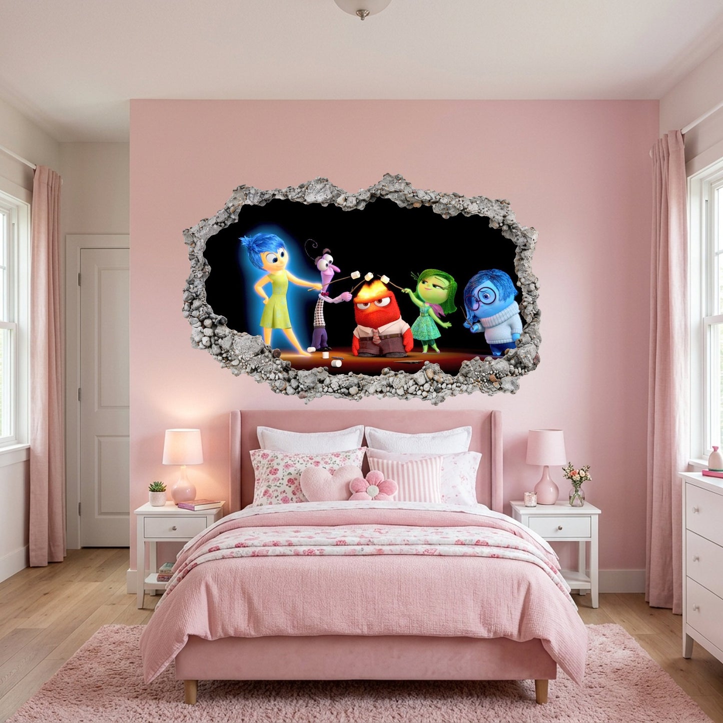Inside Out Joy Anxiety Nursery Wall Art Vinyl Mural 283