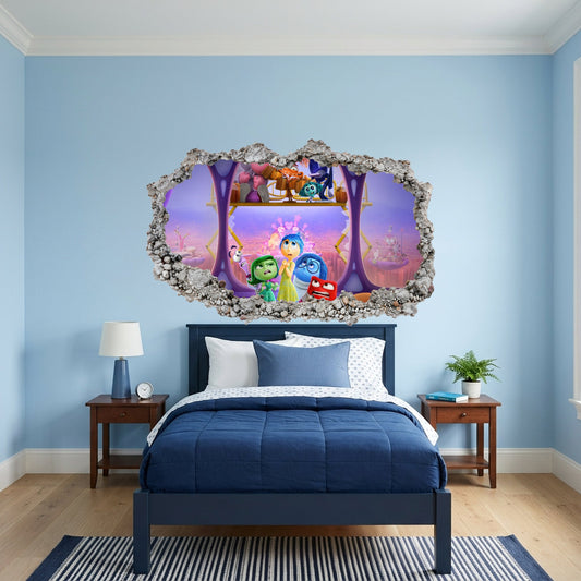 Inside Out Joy Anxiety Playroom Art Decal Smashed Brick Decal 312