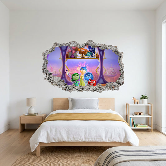 Inside Out Joy Anxiety Playroom Art Decal Smashed Brick Decal 312