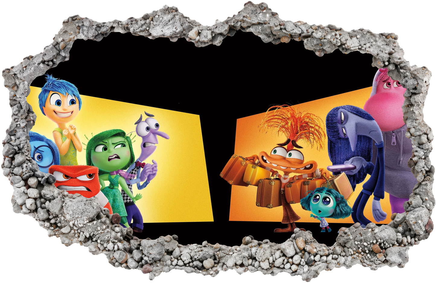 Inside Out Joy Anxiety Playroom Art Decal Wall Art Sticker 284