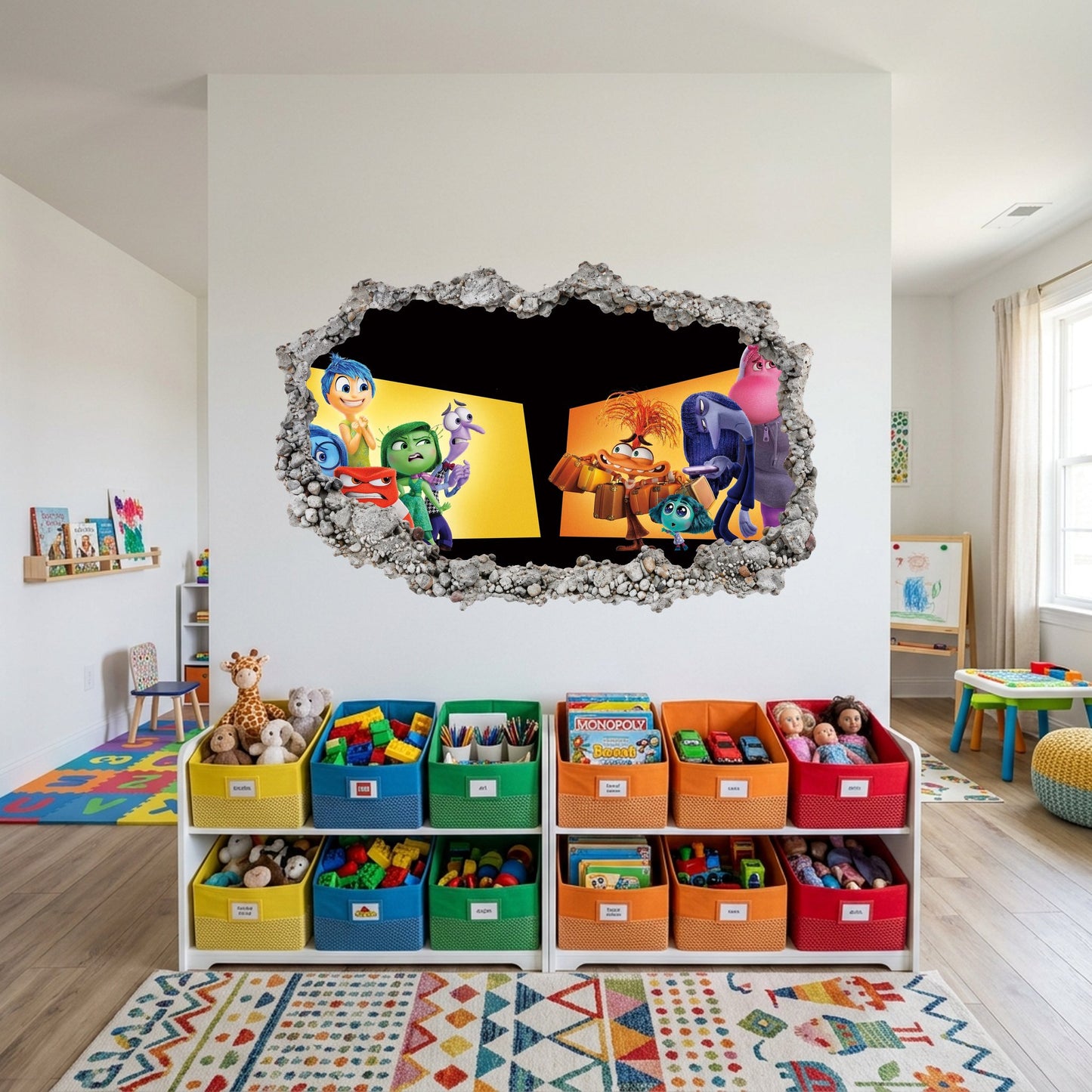 Inside Out Joy Anxiety Playroom Art Decal Wall Art Sticker 284
