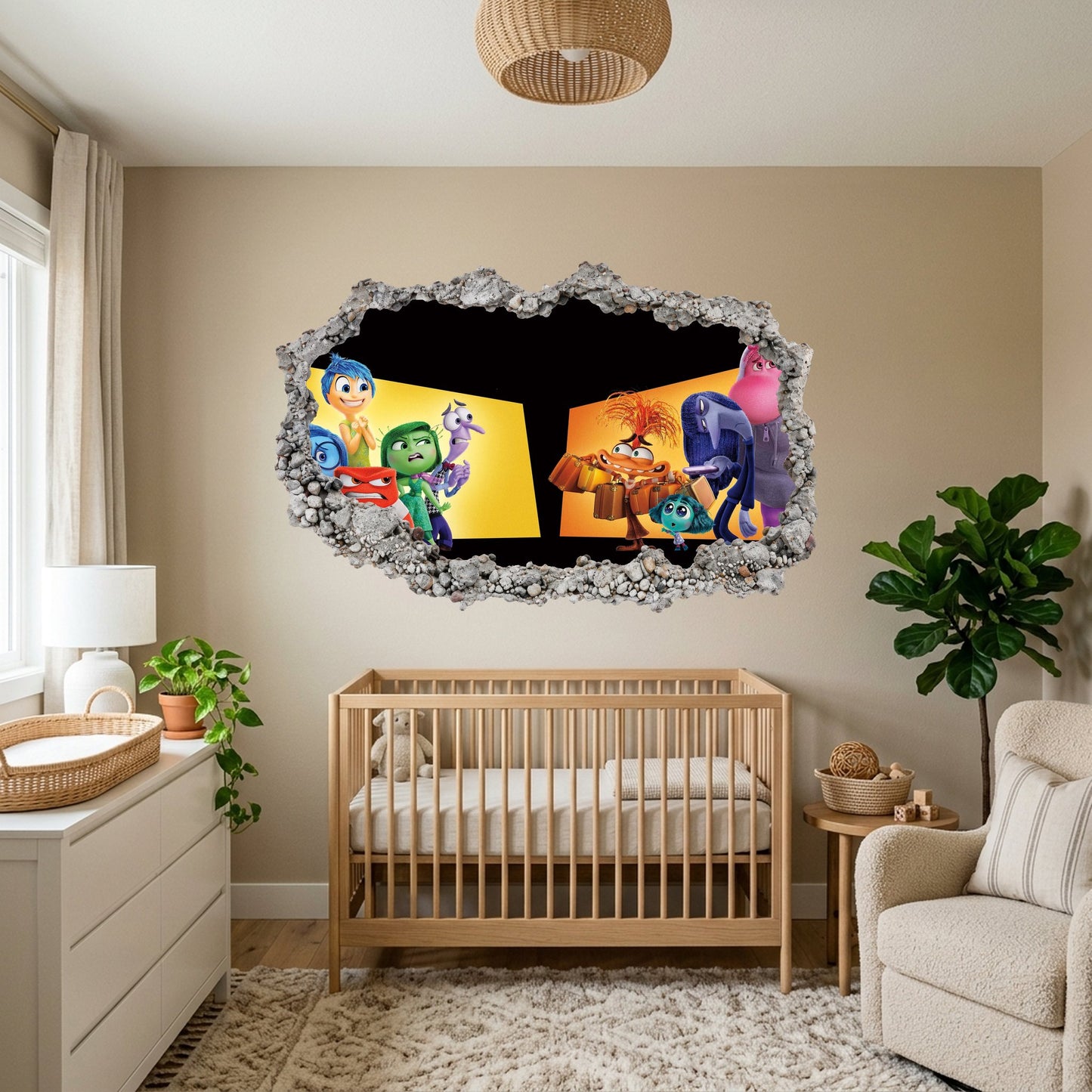 Inside Out Joy Anxiety Playroom Art Decal Wall Art Sticker 284