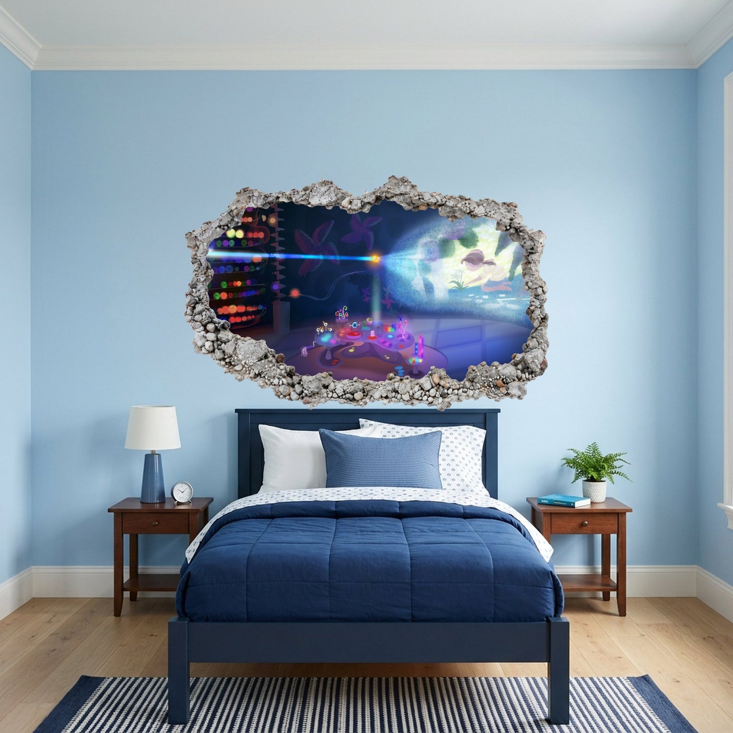 Inside Out Joy Anxiety Smashed Brick Decal Nursery Wall Art 301