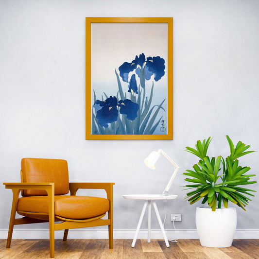 Iris Flowers by Ohara Koson Asian Style Poster | Wall Art for Home & Office | High-Quality Print - High-Quality Visual Display