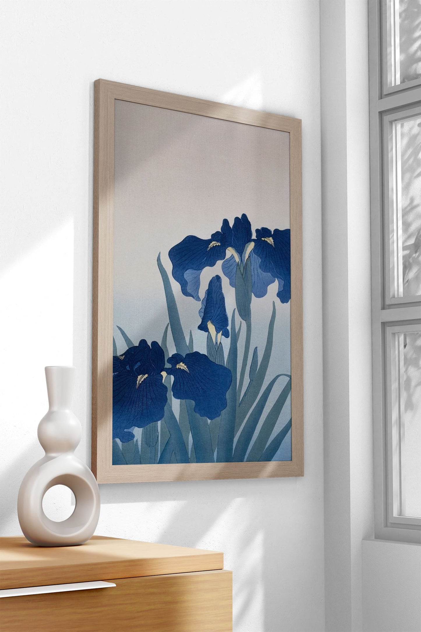Iris Flowers by Ohara Koson Asian Style Poster | Wall Art for Home & Office | High-Quality Print