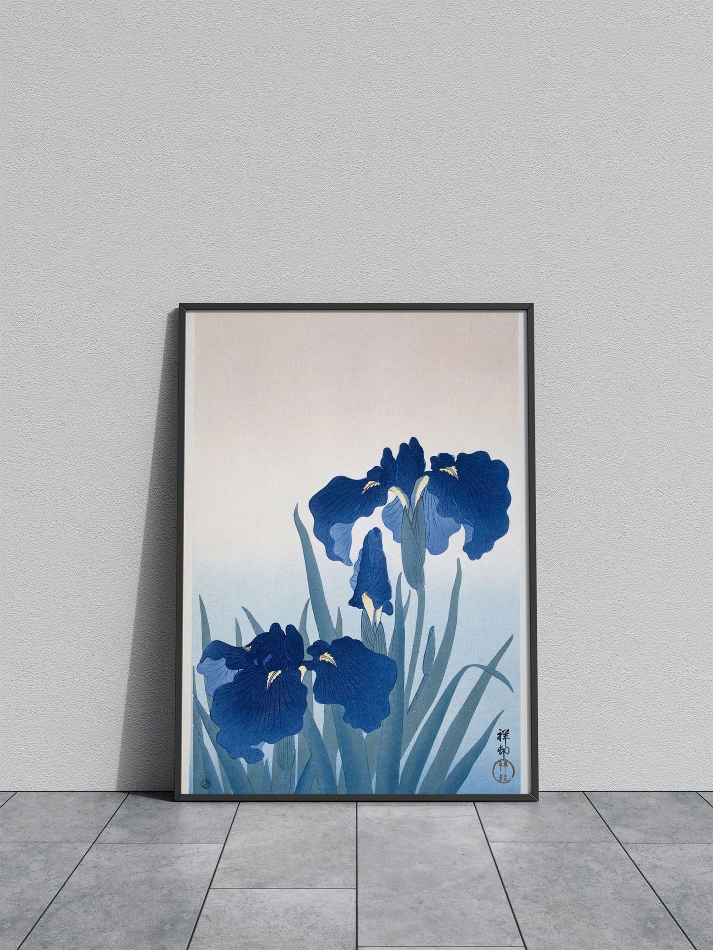 Iris Flowers by Ohara Koson Asian Style Poster | Wall Art for Home & Office | High-Quality Print