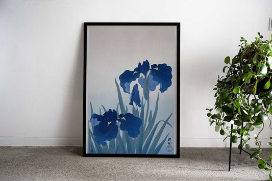 Iris Flowers by Ohara Koson Asian Style Poster | Wall Art for Home & Office | High-Quality Print - High-Quality Visual Display