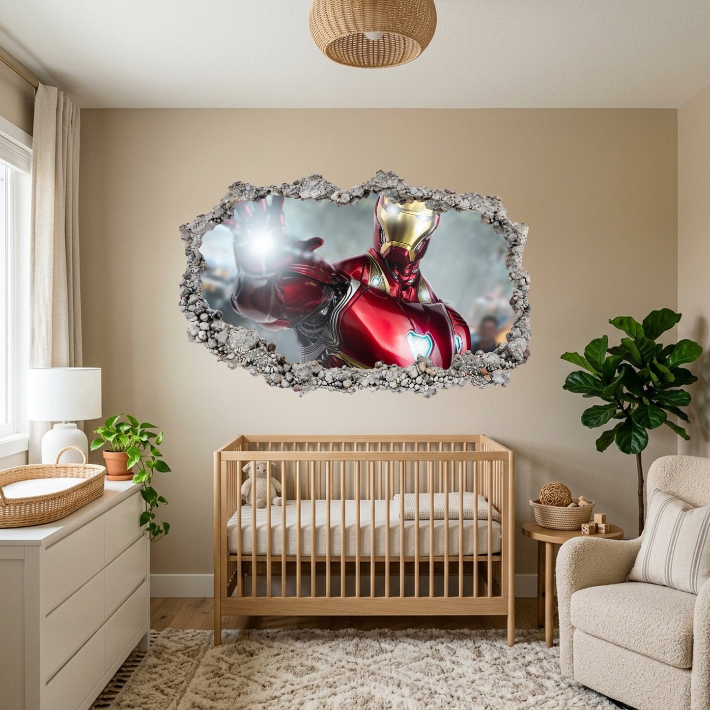 Iron Man Avengers Marvel Comics Bedroom Decor 3D Effect Sticker 097