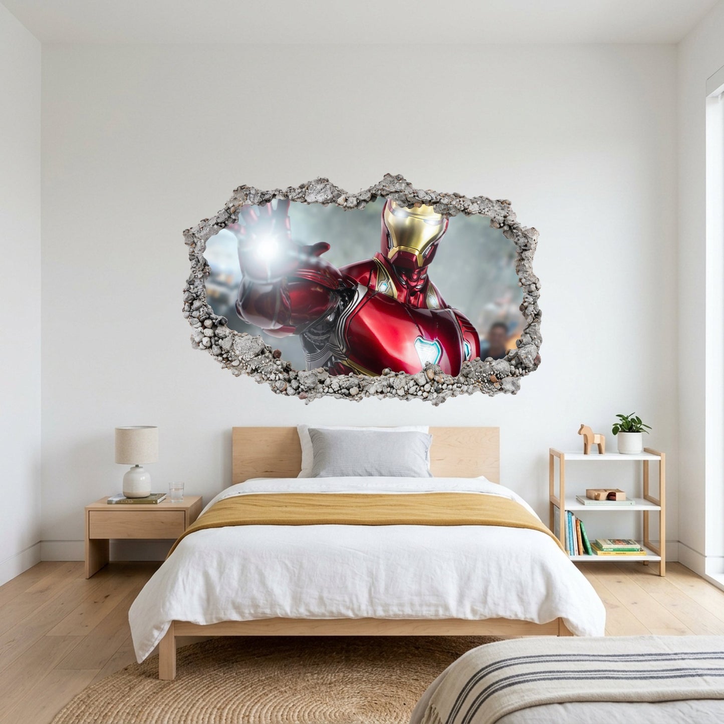 Iron Man Avengers Marvel Comics Bedroom Decor 3D Effect Sticker 097