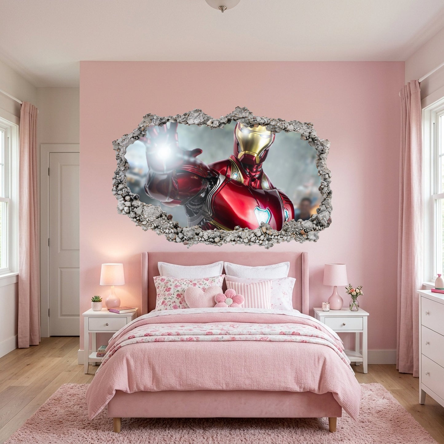 Iron Man Avengers Marvel Comics Bedroom Decor 3D Effect Sticker 097