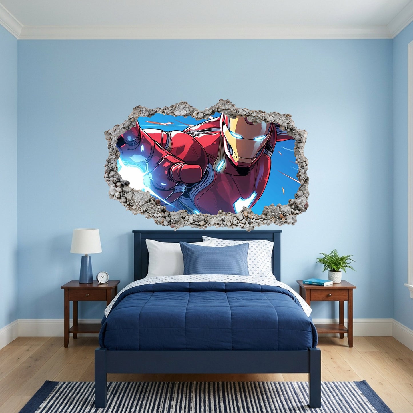 Iron Man Superhero 3D Effect Sticker Bedroom Decor 091