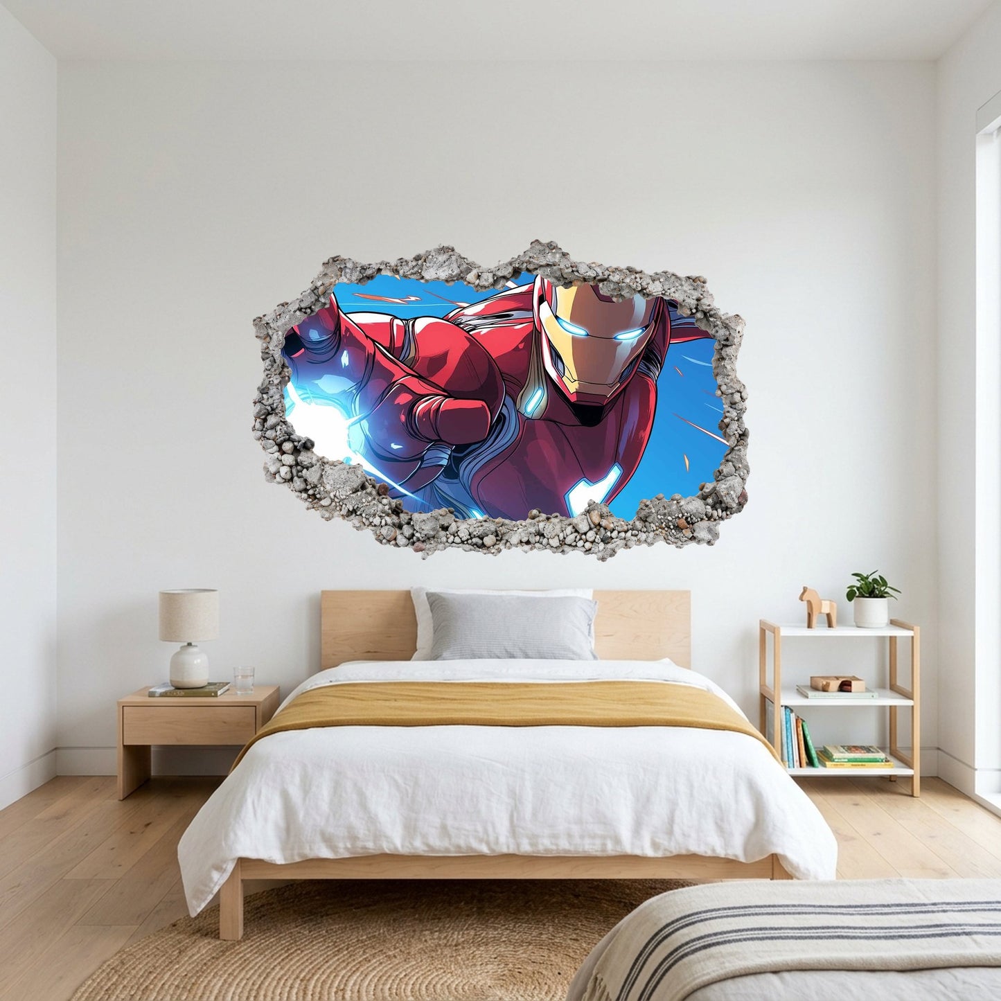Iron Man Superhero 3D Effect Sticker Bedroom Decor 091