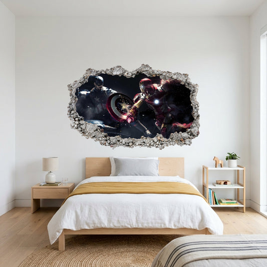 Iron Man Superhero Bedroom Decor Vinyl Mural 084
