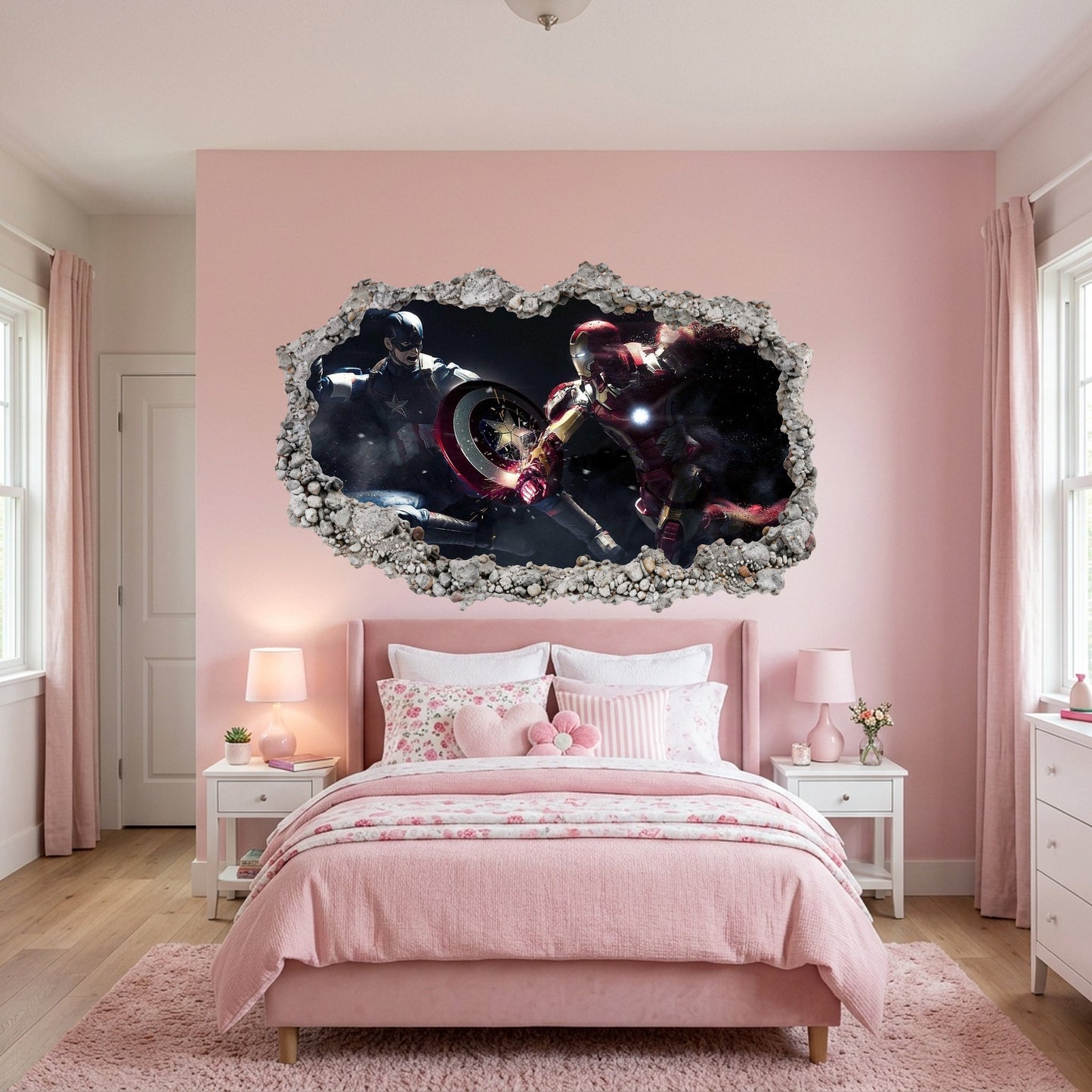 Iron Man Superhero Bedroom Decor Vinyl Mural 084