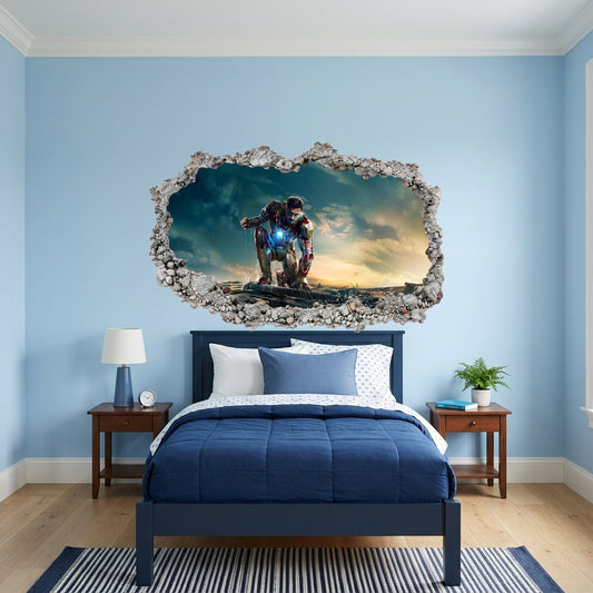 Iron Man Superhero Bedroom Decor Wall Art Sticker 074