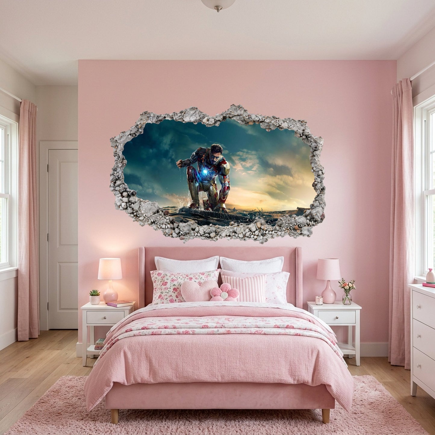 Iron Man Superhero Bedroom Decor Wall Art Sticker 074